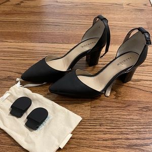 Pashion black 3 inch block heel